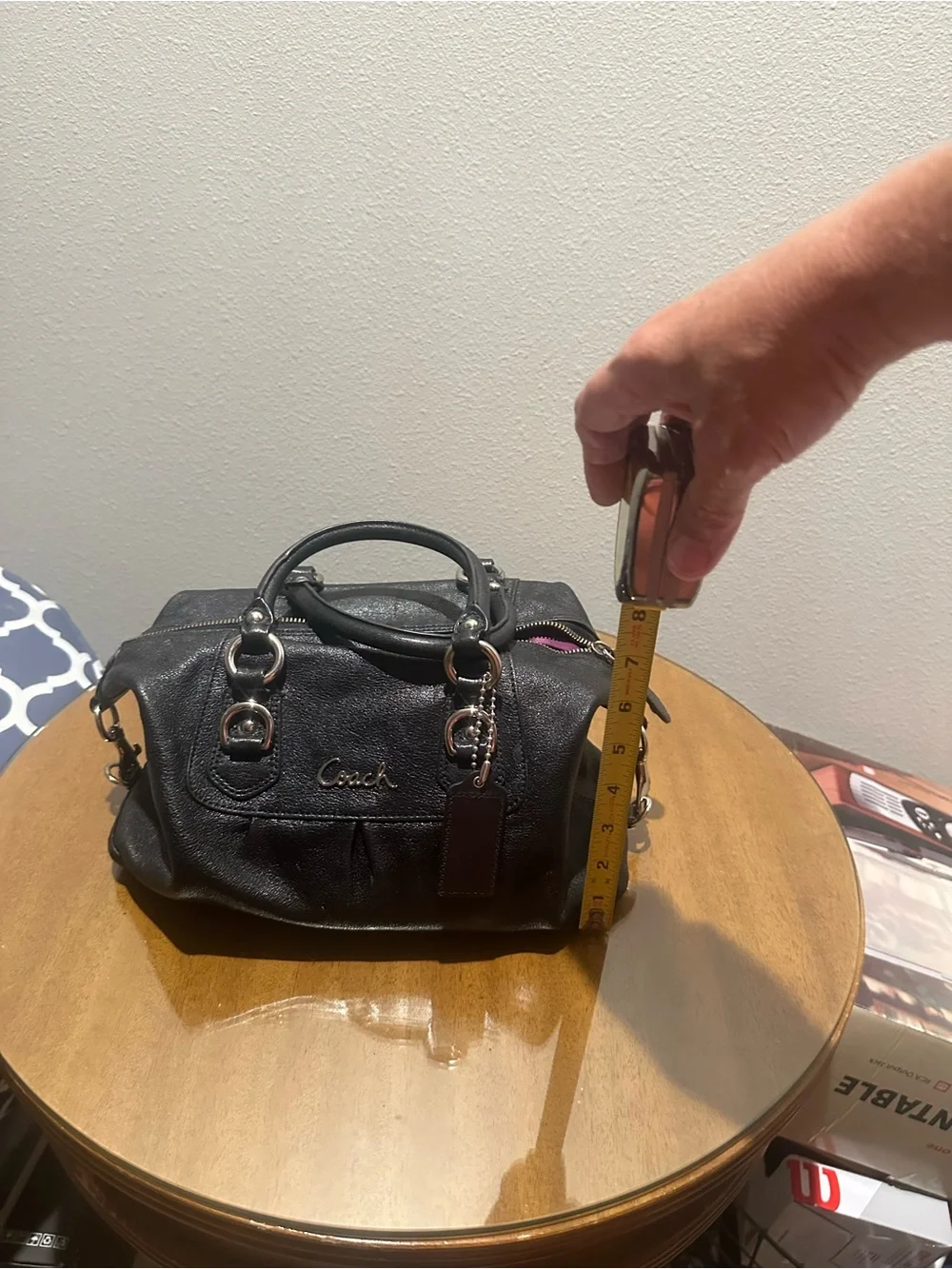 Authentic Y2K Coach Ashley Black Pleated Leather Satchel F15445